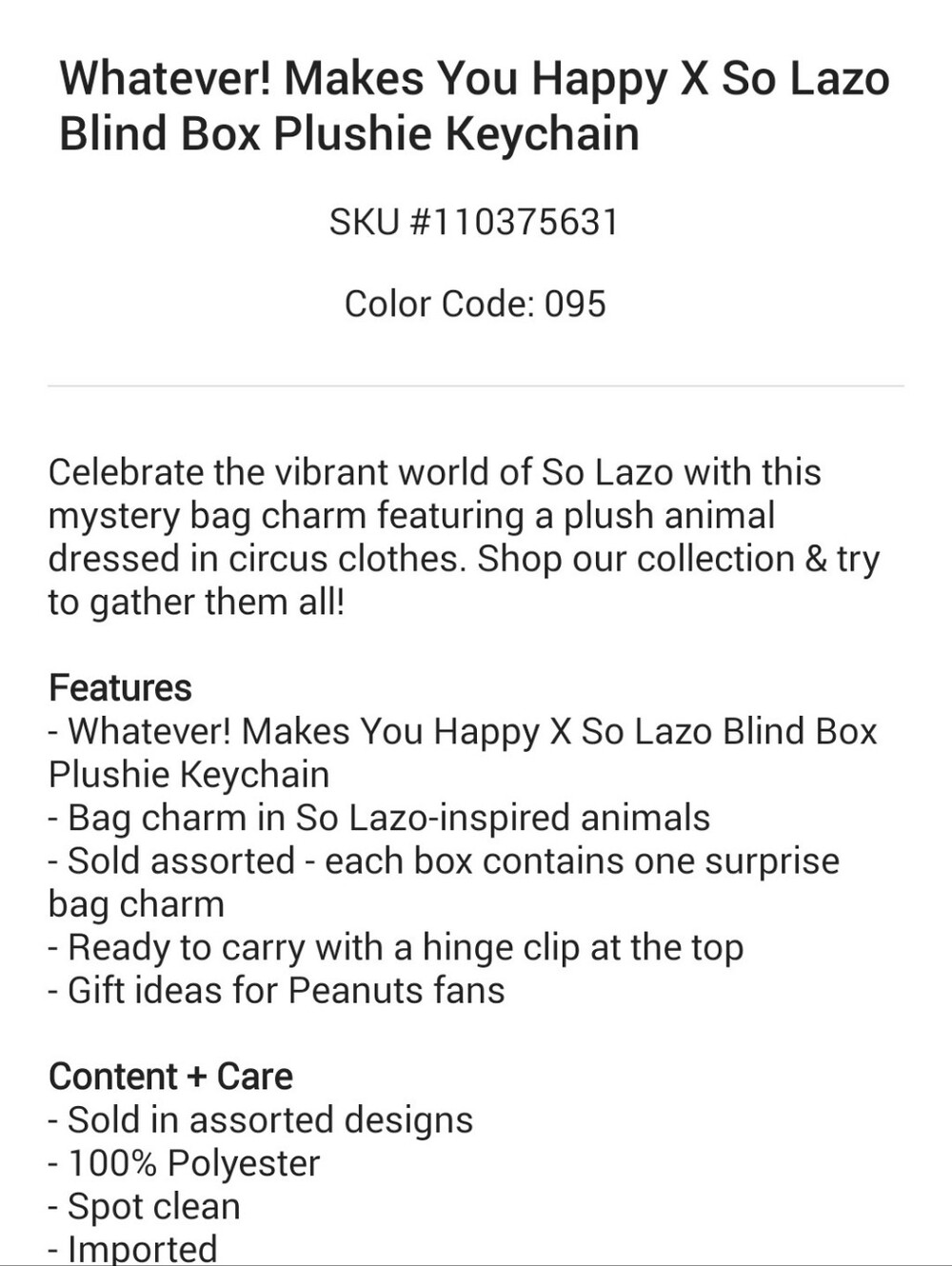 So Lazo Whatever Makes You Happy Pink Plush Rabbit 🐰 Bag Charm New No Tags - Picture 3 of 3